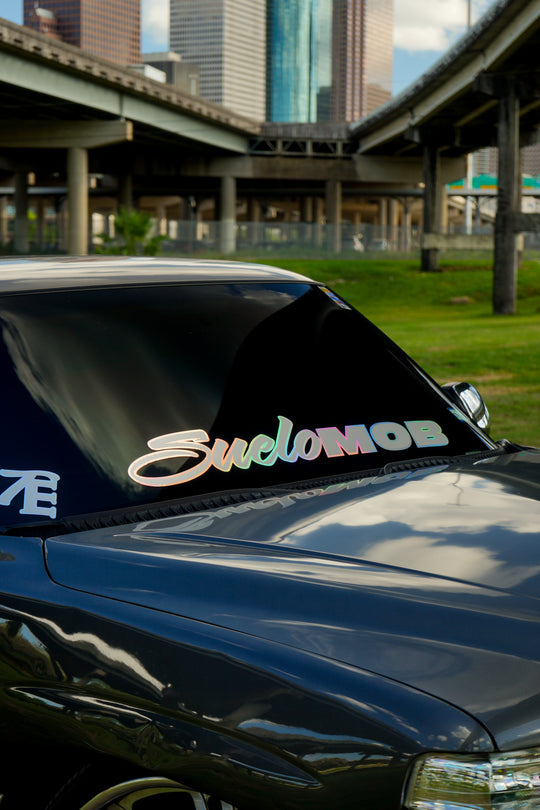 SueloMob Windshield Decal (Custom Color w/ Holographic Outline)