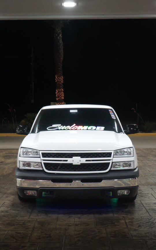 SueloMob Windshield Decal (Custom Color w/ Holographic Outline)