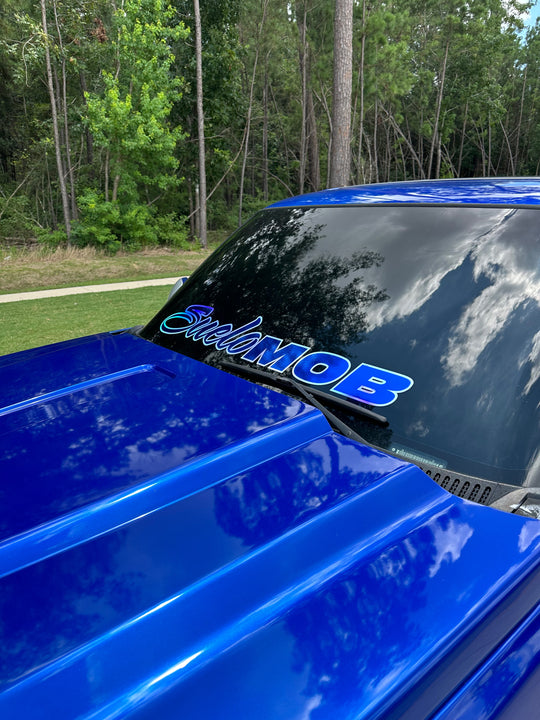 SueloMob Windshield Decal (Custom Color w/ Holographic Outline)